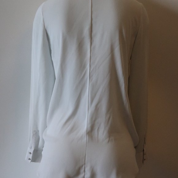 NEIMAN MARCUS LIGHT GREEN LONG SLEEVE BLOUSE SZ S - Picture 7 of 9